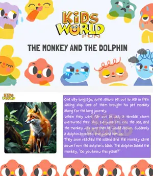 The Monkey and the Dolphin Story PDF Preview