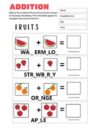 Addition Fruits