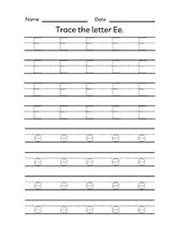 Trace The Letter E